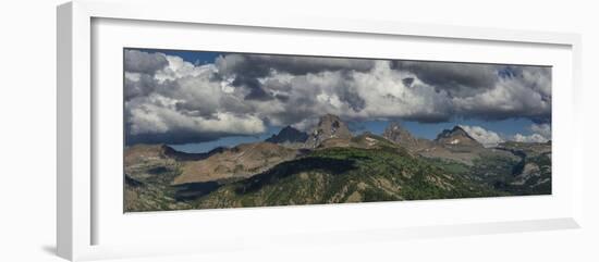 USA, Wyoming. Panoramic of Grand Teton and Teton Range from west side-Howie Garber-Framed Photographic Print