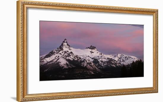 USA, Wyoming. Sunrise above the Absaroka Range.-Jaynes Gallery-Framed Photographic Print