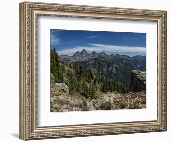 USA, Wyoming. View of Grand Teton and National Park from west, Jedediah Smith Wilderness-Howie Garber-Framed Photographic Print