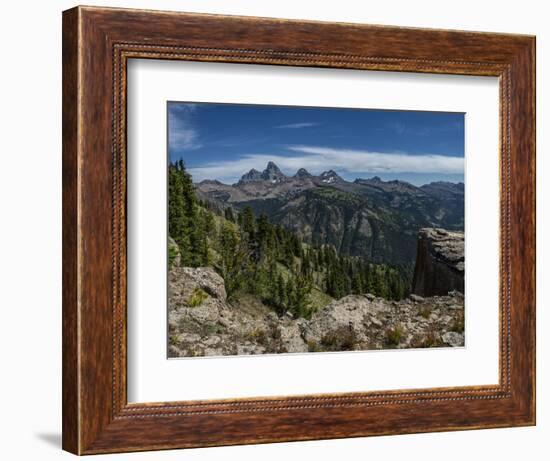 USA, Wyoming. View of Grand Teton and National Park from west, Jedediah Smith Wilderness-Howie Garber-Framed Photographic Print