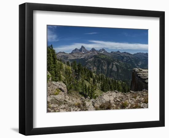 USA, Wyoming. View of Grand Teton and National Park from west, Jedediah Smith Wilderness-Howie Garber-Framed Photographic Print