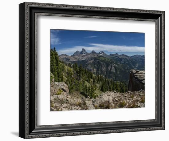 USA, Wyoming. View of Grand Teton and National Park from west, Jedediah Smith Wilderness-Howie Garber-Framed Photographic Print