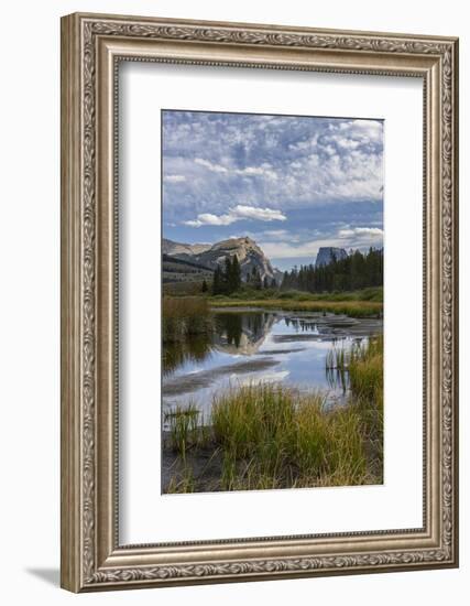 USA, Wyoming. White Rock Mountain and Squaretop Peak above Green River wetland-Howie Garber-Framed Photographic Print