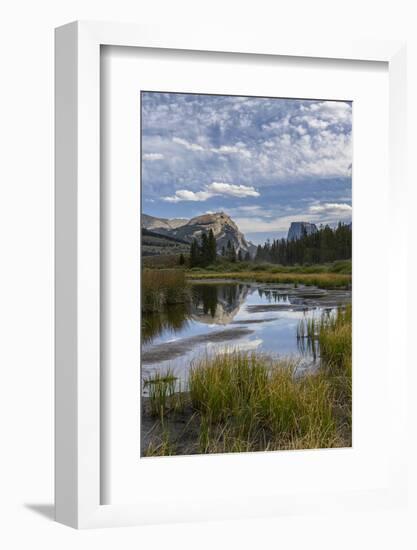 USA, Wyoming. White Rock Mountain and Squaretop Peak above Green River wetland-Howie Garber-Framed Photographic Print