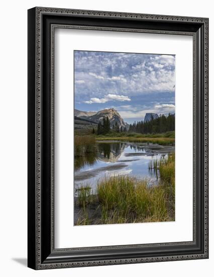 USA, Wyoming. White Rock Mountain and Squaretop Peak above Green River wetland-Howie Garber-Framed Photographic Print