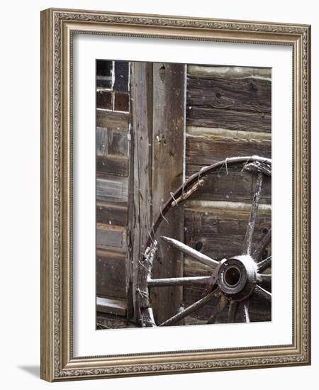 USA, WyomingCody, Old Wagon Well in Western Town-Terry Eggers-Framed Photographic Print