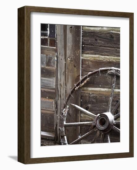 USA, WyomingCody, Old Wagon Well in Western Town-Terry Eggers-Framed Photographic Print