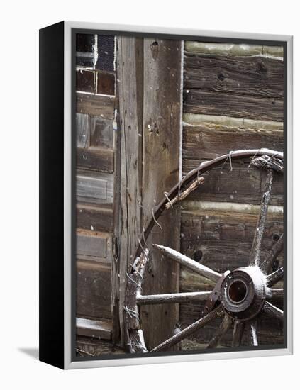 USA, WyomingCody, Old Wagon Well in Western Town-Terry Eggers-Framed Premier Image Canvas