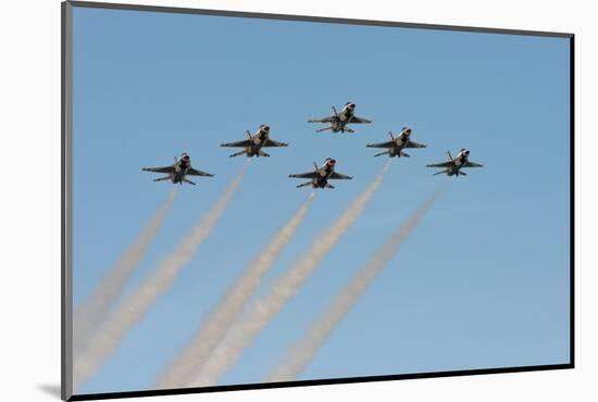 Usaf Thunderbirds Flying in Formation-Sheila Haddad-Mounted Photographic Print