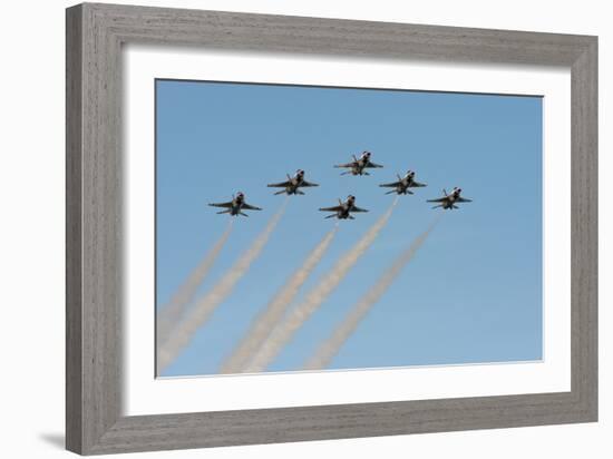 Usaf Thunderbirds Flying in Formation-Sheila Haddad-Framed Photographic Print