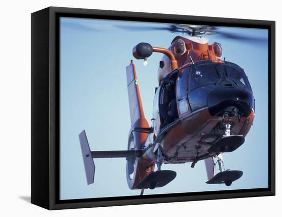 USCG Dauphin Helicopter Arrives at McMurdo Station, Antarctica-William Sutton-Framed Premier Image Canvas
