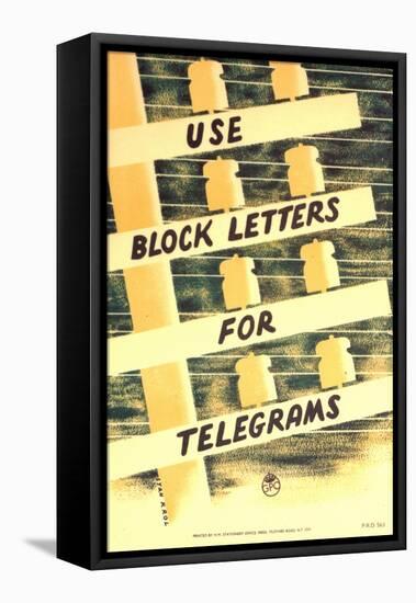 Use Block Letters for Telegrams-Stan Krol-Framed Stretched Canvas