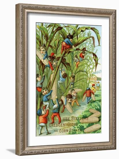 Use Sleeper's Crescent Gloss and Corn Starch Forbes Company Trade Card-null-Framed Giclee Print