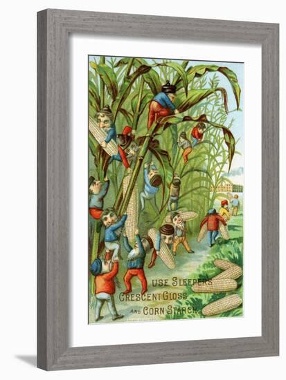 Use Sleeper's Crescent Gloss and Corn Starch Forbes Company Trade Card-null-Framed Giclee Print