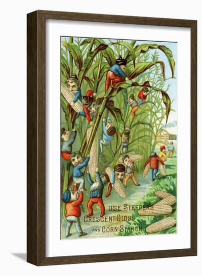 Use Sleeper's Crescent Gloss and Corn Starch Forbes Company Trade Card-null-Framed Giclee Print