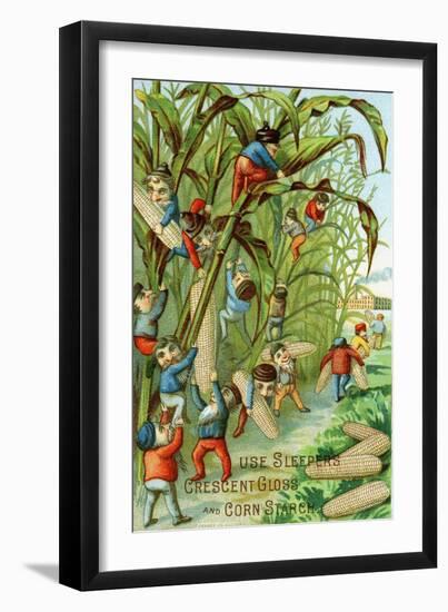 Use Sleeper's Crescent Gloss and Corn Starch Forbes Company Trade Card-null-Framed Giclee Print