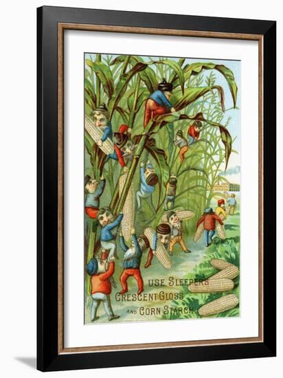 Use Sleeper's Crescent Gloss and Corn Starch Forbes Company Trade Card-null-Framed Giclee Print