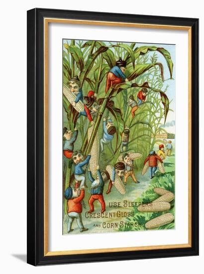 Use Sleeper's Crescent Gloss and Corn Starch Forbes Company Trade Card-null-Framed Giclee Print