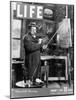 Used Life Cover 1-7-1946 of England's Prime Minister Winston Churchill Painting a Picture-null-Mounted Photographic Print