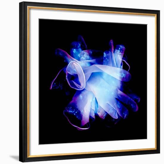 Used Surgical Gloves, Negative Image-Kevin Curtis-Framed Photographic Print