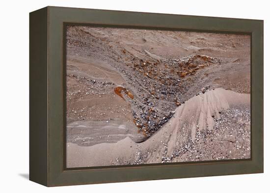 Usedom, Baltic Sea Beach, Escarpment with Sediment Layers-Catharina Lux-Framed Premier Image Canvas