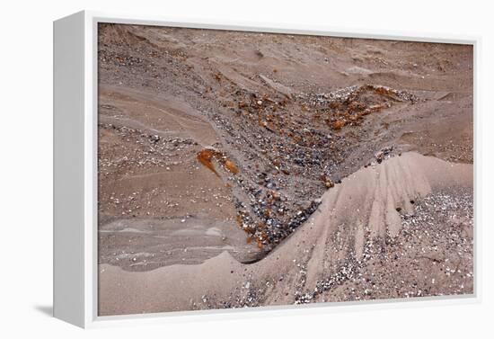 Usedom, Baltic Sea Beach, Escarpment with Sediment Layers-Catharina Lux-Framed Premier Image Canvas