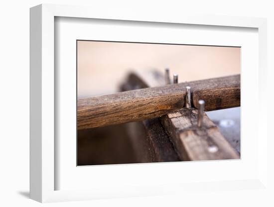 Usedom, Baltic Sea, Beach, Fishing Boat, Detail-Catharina Lux-Framed Photographic Print