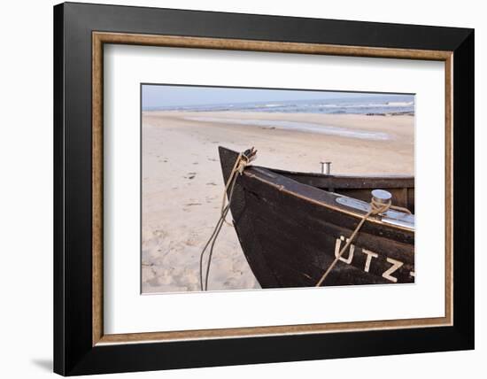 Usedom, Baltic Sea, Beach, Fishing Boat-Catharina Lux-Framed Photographic Print