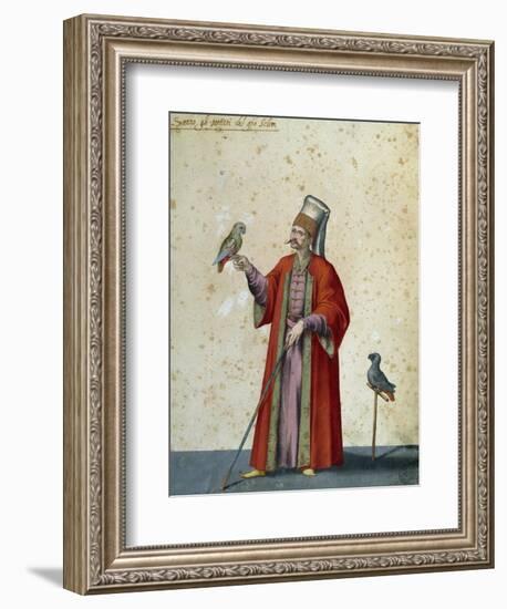 Usher to Great Selim with Parrots-Jacopo Ligozzi-Framed Giclee Print