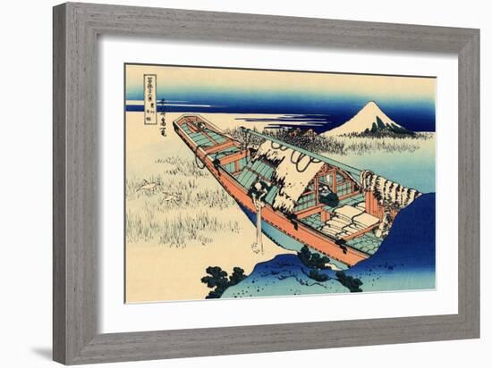 Ushibori in the Hitachi Province, c.1830-Katsushika Hokusai-Framed Giclee Print