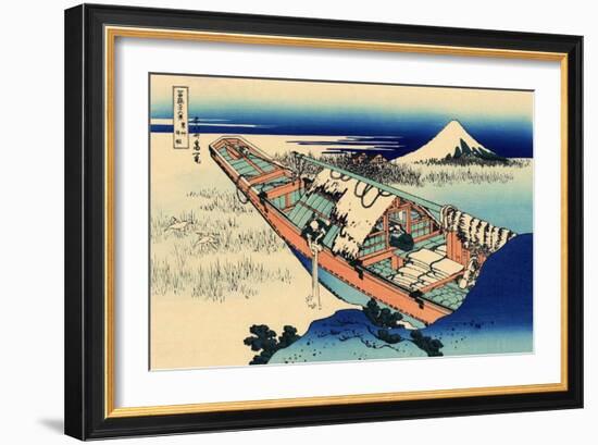 Ushibori in the Hitachi Province, c.1830-Katsushika Hokusai-Framed Giclee Print