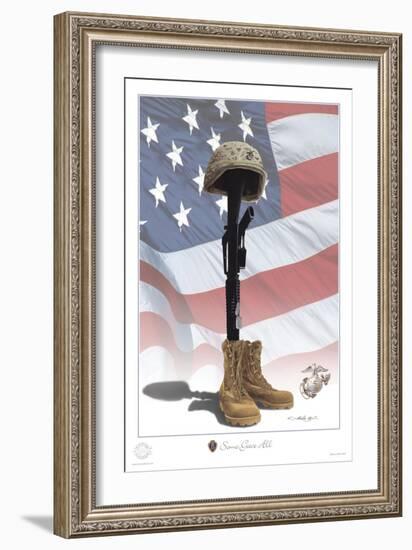 USMC Some Gave All-Marc Wolfe-Framed Giclee Print