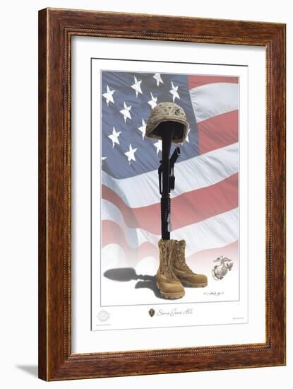 USMC Some Gave All-Marc Wolfe-Framed Giclee Print