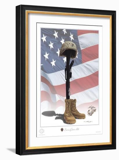 USMC Some Gave All-Marc Wolfe-Framed Giclee Print