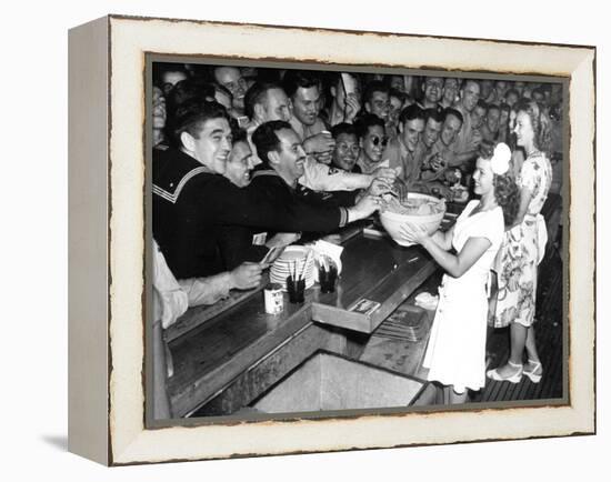 USO Canteen Shirley Temple-null-Framed Premier Image Canvas