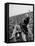 USO Drum Majorette Peggy Jean Roan, Berta Stadium Football Game, 5th Army vs. 12th Air Force-Margaret Bourke-White-Framed Premier Image Canvas