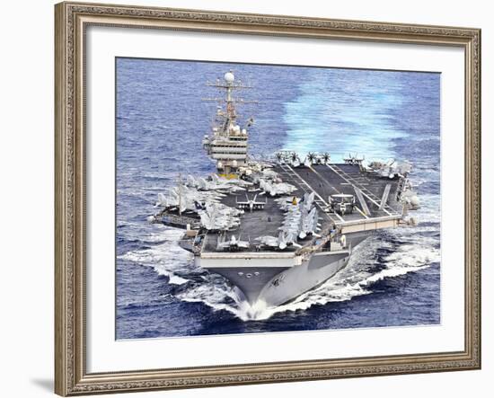 USS Abraham Lincoln Transits the Pacific Ocean-Stocktrek Images-Framed Photographic Print