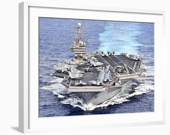 USS Abraham Lincoln Transits the Pacific Ocean-Stocktrek Images-Framed Photographic Print