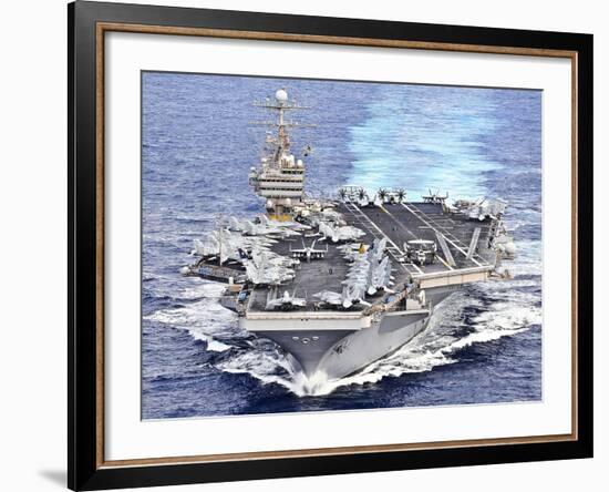 USS Abraham Lincoln Transits the Pacific Ocean-Stocktrek Images-Framed Photographic Print