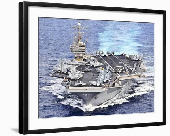 USS Abraham Lincoln Transits the Pacific Ocean-Stocktrek Images-Framed Photographic Print