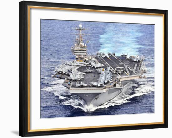 USS Abraham Lincoln Transits the Pacific Ocean-Stocktrek Images-Framed Photographic Print