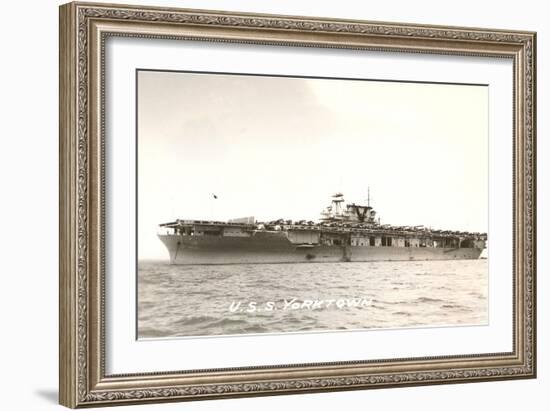 USS Aircraft Carrier Yorktown-null-Framed Art Print