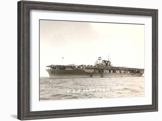 USS Aircraft Carrier Yorktown-null-Framed Art Print