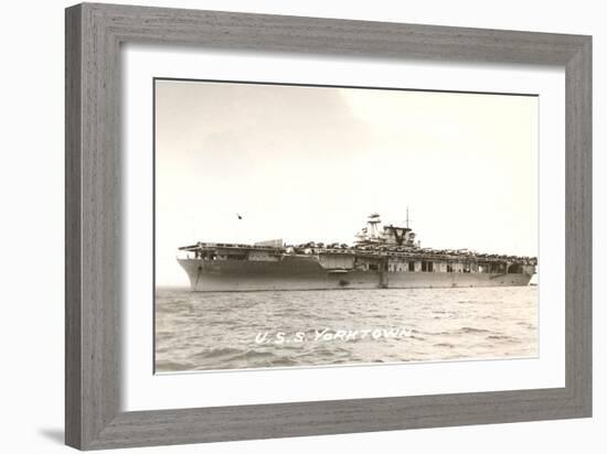 USS Aircraft Carrier Yorktown-null-Framed Art Print