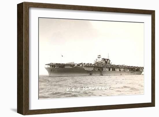 USS Aircraft Carrier Yorktown-null-Framed Art Print
