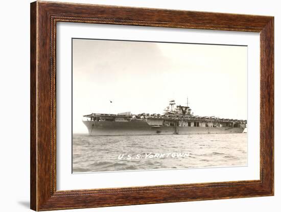 USS Aircraft Carrier Yorktown-null-Framed Art Print