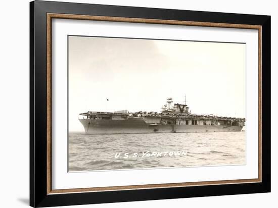 USS Aircraft Carrier Yorktown-null-Framed Art Print