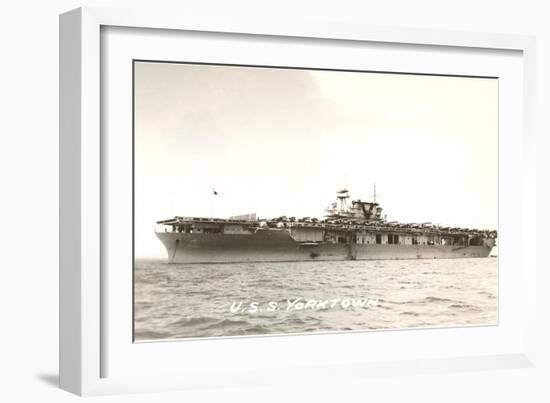 USS Aircraft Carrier Yorktown-null-Framed Art Print