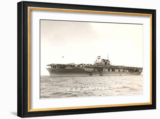 USS Aircraft Carrier Yorktown-null-Framed Art Print