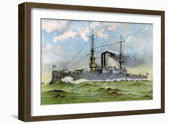 Uss 'Alabama, American Battleship, 1898-null-Framed Giclee Print